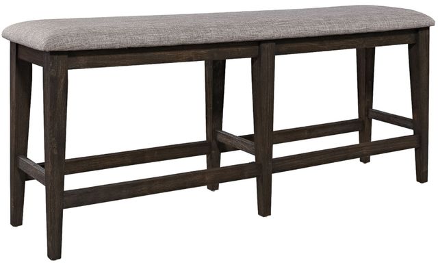 Liberty Furniture Double Bridge Dark Chestnut/Gray Counter Bench-0