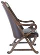 Elements International Hunter 2-Piece Brown Chair and Ottoman Set-2