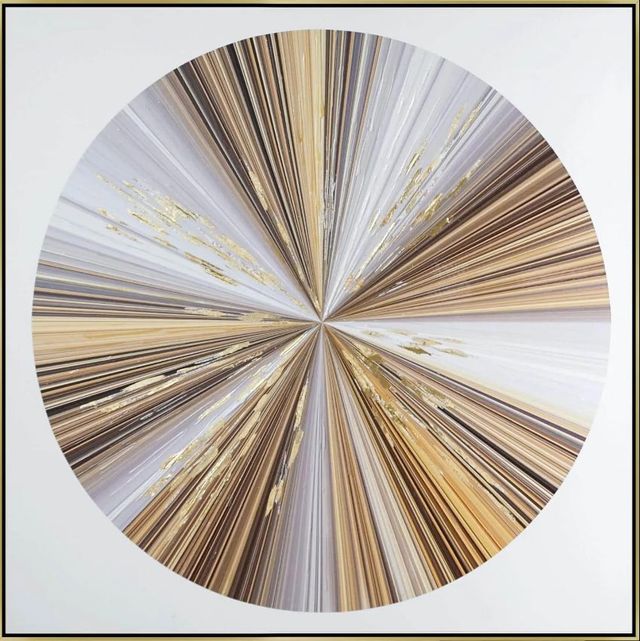 Classy Art Style 13 Hand Painted Textured Canvas with Foil Wall Art-0