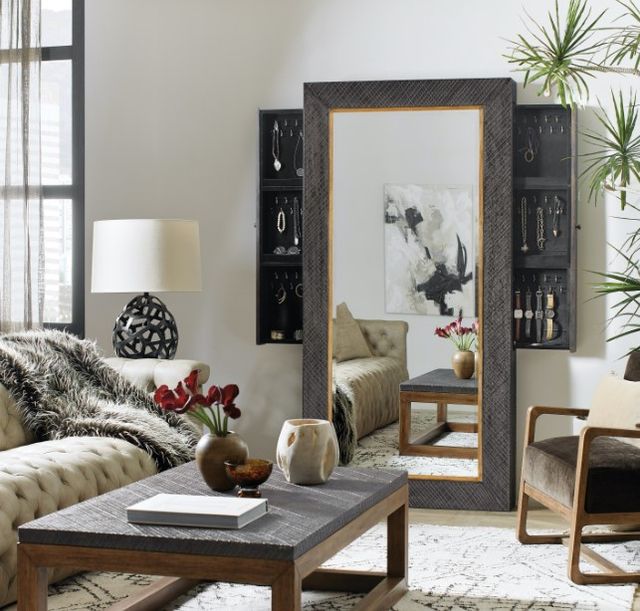 Hooker® Furniture Big Sky Furrowed Bark Floor Mirror-1