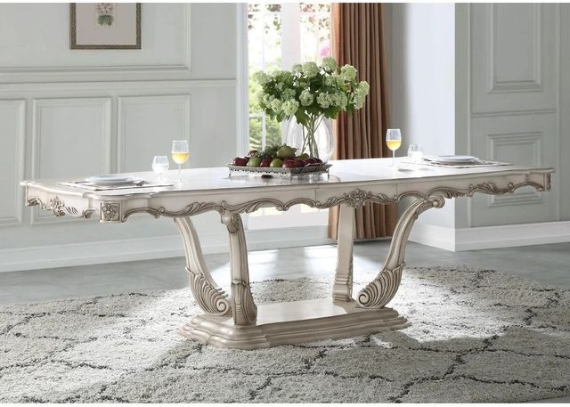 ACME Furniture Gorsedd Antique White Dining Table-1