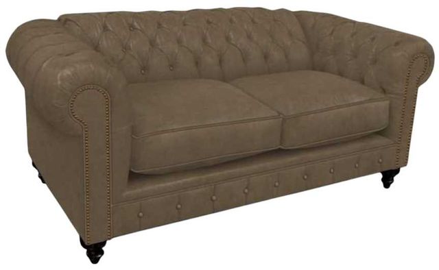 England Furniture Customizable Rondell Leather Loveseat-1