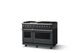 Viking® 5 Series 48" Cast Black Pro Style Dual Fuel (NG) Range with Polished Chrome Trim-2