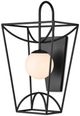 Currey & Company Rochefort Black/White Small Wall Sconce-2