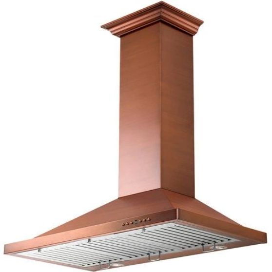ZLINE Designer Series 36" 7-Layer Baked Copper Finish Wall Mount Range Hood-3