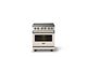 Viking® 5 Series 30" Pure White Pro Style Induction Range with Polished Chrome Trim-3