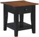 Steve Silver Co. Joplin Walnut End Table with Ebony Base-0