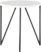 Elements International Cedric White End Table with Black Base-1