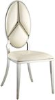 ACME Furniture Cyrene 2-Piece Antique White/Chrome Side Chair Set-0