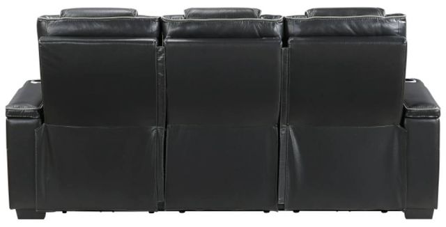 Homelegance®  Apex Black Leather Double Power Reclining Sofa with Center Console-4