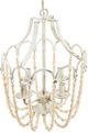 A & B Home Beige/White Chandelier-1