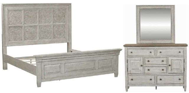 Liberty Furniture Heartland 3-Piece Antique White Optional California King Bedroom Set-0