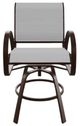 Telescope Casual Aruba Abalone/Kona Aluminum/Fabric Outdoor Sling Balcony Height Swivel Cafe Chair-1