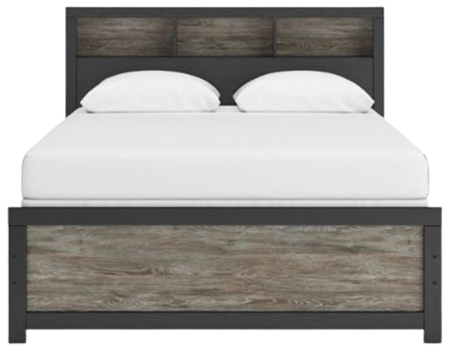 Signature Design by Ashley® Jonnifer Black/Gray Queen Bookcase Panel Bed-2