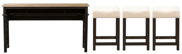 Liberty Furniture Heatherbrook 4-Piece Ash/Charcoal Console Set-0