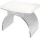 Worlds Away Marlowe Glossy White Stool-0