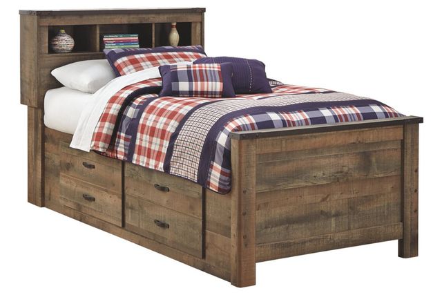 Signature Design by Ashley® Trinell 5-Piece Brown Full Panel Storage Bed Set-1