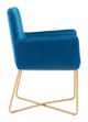 Zuo® Honoria Blue and Gold Arm Chair-2