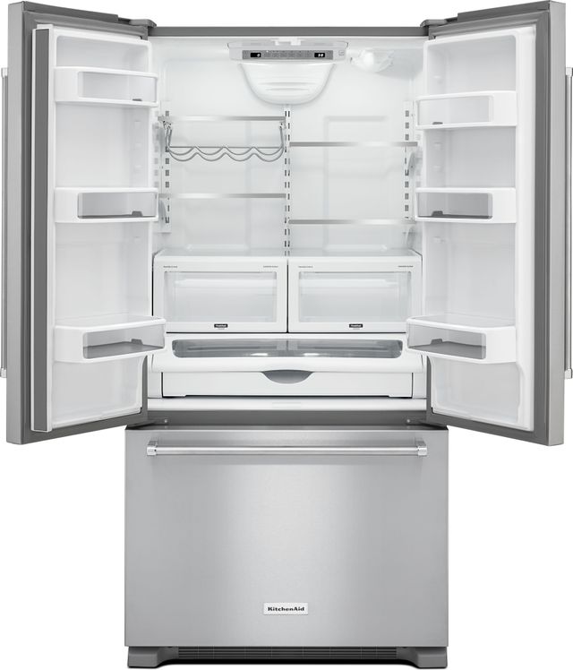 KitchenAid® 36 in. 21.9 Cu. Ft. Stainless Steel Counter Depth French Door Refrigerator-1