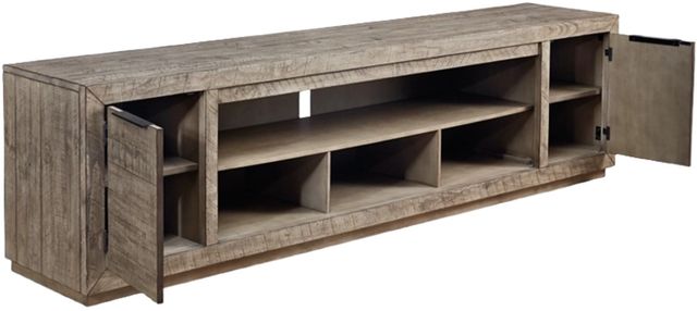 Signature Design by Ashley® Krystanza Weathered Gray 92" TV Stand-2