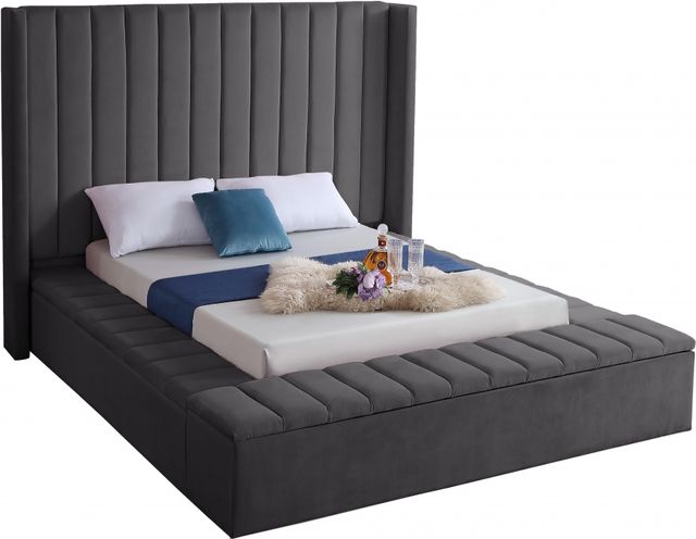 Meridian Furniture Kiki Grey Full Bed-0