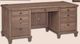 Urban Collections by Yutzy Woodworking Wrightsville Driftwood/Wormy Maple Double Pedestal Junior Executive Desk-0