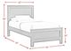 Elements International Sami Gray Upholstered Twin Panel Bed-2