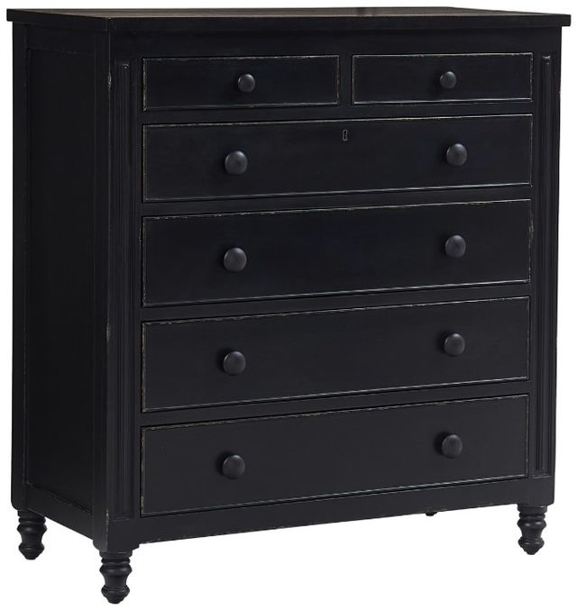 aspenhome® Caroline Soft Black Secretary Chest-0