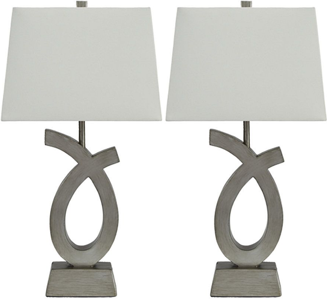 Signature Design by Ashley® Amayeta 2-Piece Silver Table Lamp Set-0