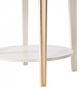 Ella Home Lilly Glass Top Round Side Table with Antique White Base-1