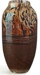 Giftcraft Amber/Brown/Gold Large Glass Vase-0