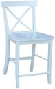John Thomas Furniture® Hampton Pure White X-Back Counter Stool-0