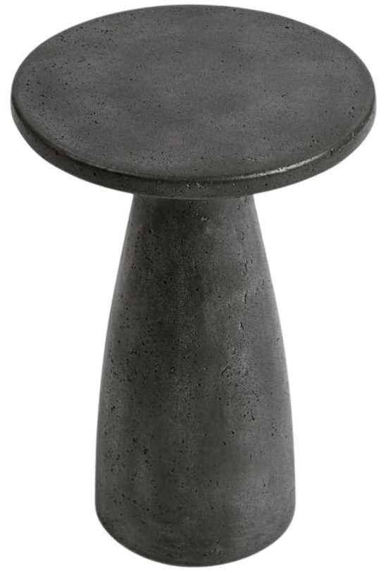 Classic Home Collins Dark Gray 19" Outdoor Concrete Accent Table-2