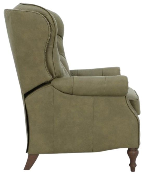 BarcaLounger® Kendall Oasis Olive Leather Manual Recliner-4