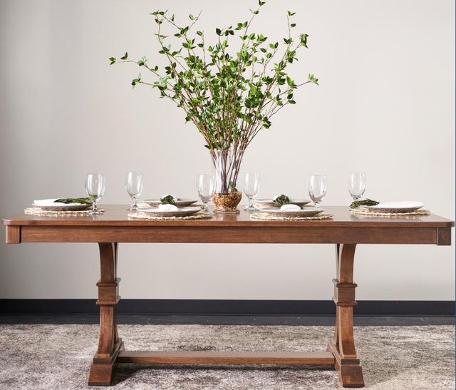 Urban Collections by Yutzy Woodworking Harper Cappuccino Double Pedestal Dining Table -0