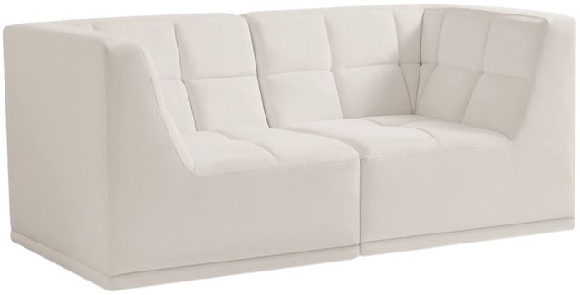 Meridian Furniture Relax 2-Piece Cream 68" Modular Sofa-0