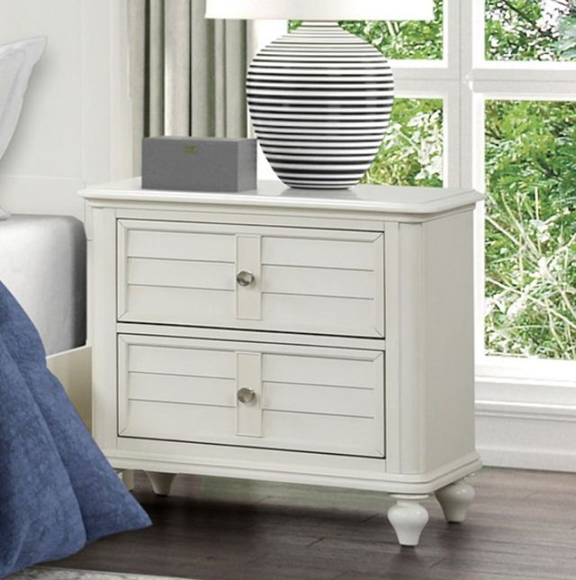 Furniture of America® Whitehaven Antique White Nightstand-1