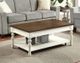 Steve Silver Co. Joanna Mocha Coffee Table with Ivory Base-4