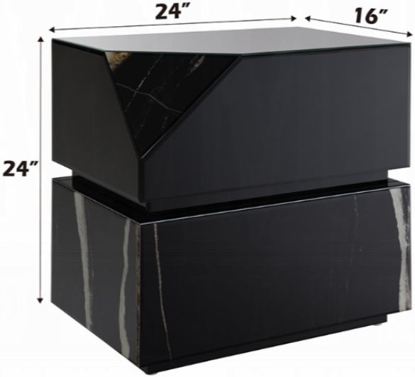 ACME Furniture Drisana Black Mirrored End Table-2