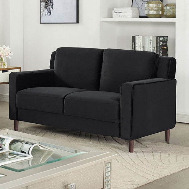Furniture of America® Brandi 2-Piece Black Sofa Set-2