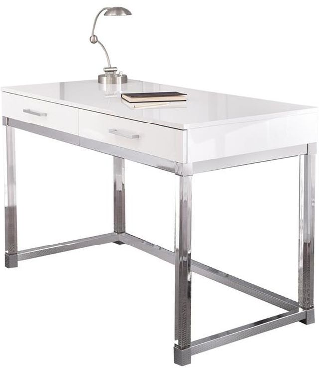Steve Silver Co. Everett 2-Piece White Acrylic Desk Set-1