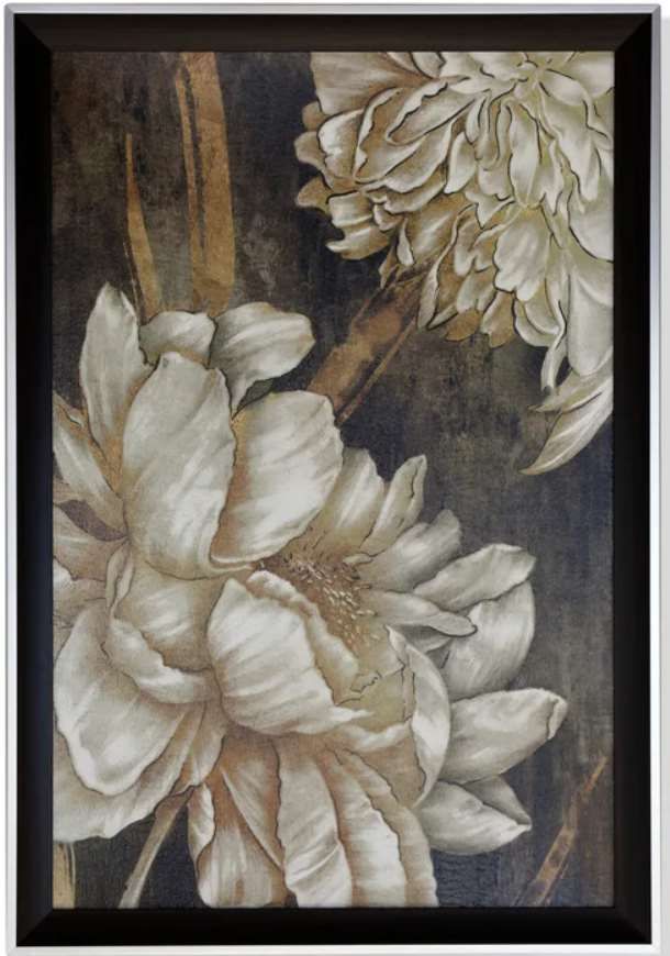 Stylecraft Golden Grace I Black/Orange/White Wall Art -0