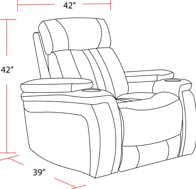Parker House® Royce Fantom Ivory Power Recliner-2