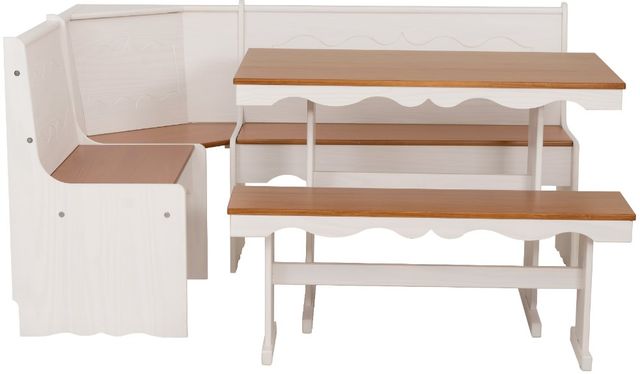 Linon Clover Cottage White Caramel Nook-2