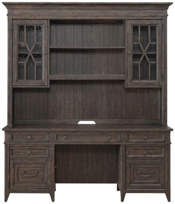 Liberty Furniture Paradise Valley Saddle Brown Credenza and Hutch-2