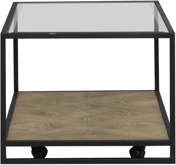 Liberty Furniture Bedford 3-Piece Black/Clear/Weathered Oak Occasional Table Set-2