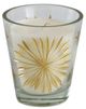 A & B Home Gold/White Starburst Pattern Soy Wax Candle-0
