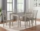 Steve Silver Co. Abacus 7-Piece Smoky Alabaster/Smoky Honey Dining Set-0