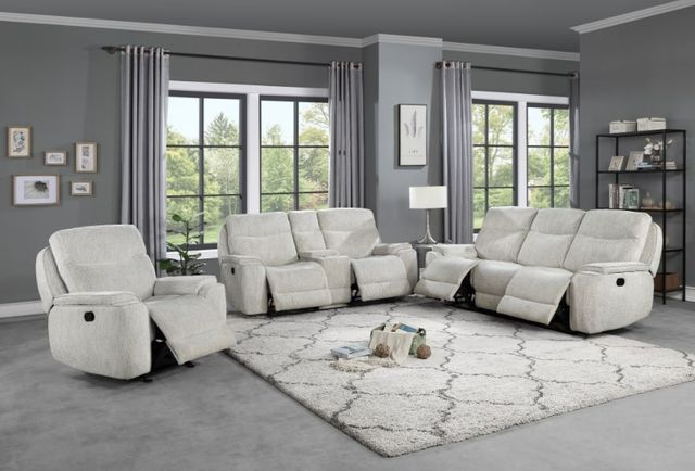 New Classic® Home Furnishings Lucerne White Glider Recliner with Powered Footrest-2