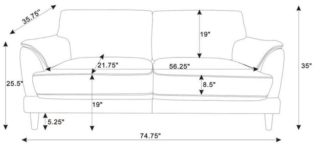 Coaster® Selma Rust Upholstered Sofa-8
